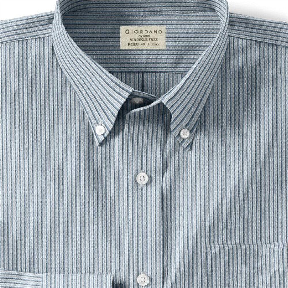 Men's Oxford Pattern Wrinkle Free Shirt