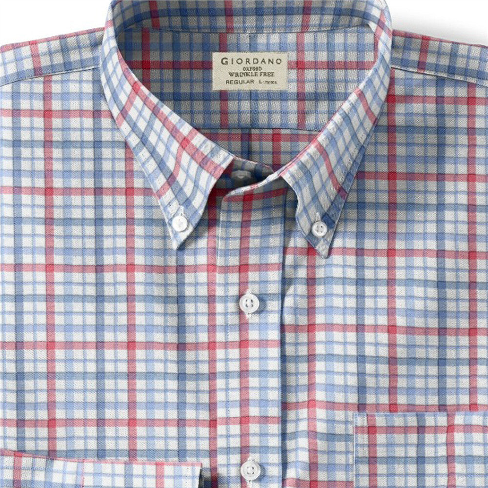 Men's Oxford Pattern Wrinkle Free Shirt