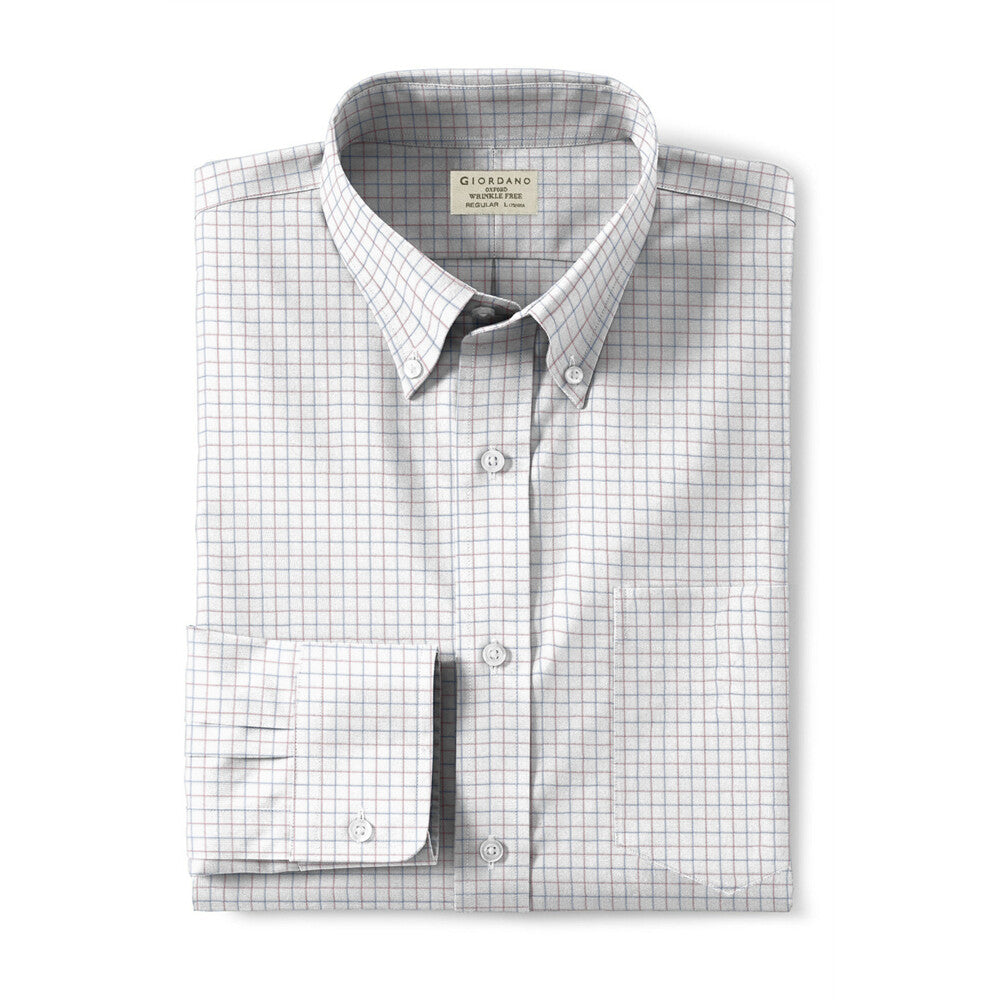 Men's Oxford Pattern Wrinkle Free Shirt