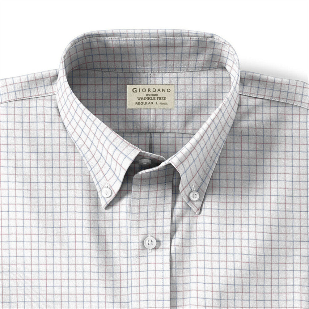 Men's Oxford Pattern Wrinkle Free Shirt