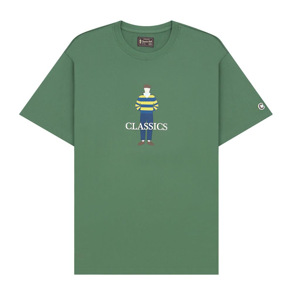 Men's Crew Neck Short Sleeve Relaxed Fit Classic Logo Print Tee