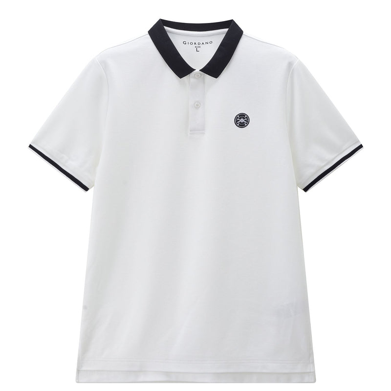 Men's Cotton Blend Pique Embroidered Polo