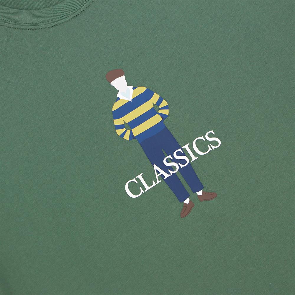 Men's Crew Neck Short Sleeve Relaxed Fit Classic Logo Print Tee