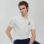 Men’s Slim Pique Polo with Flat with 3D Lion Embroidery