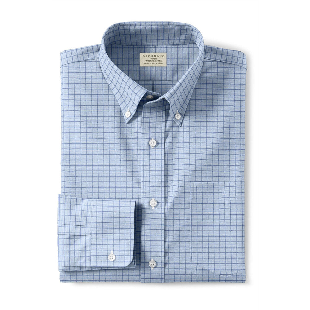 Men's Oxford Pattern Wrinkle Free Shirt