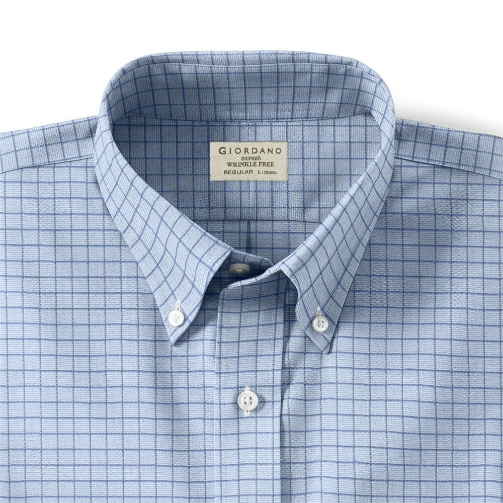 Men's Oxford Pattern Wrinkle Free Shirt