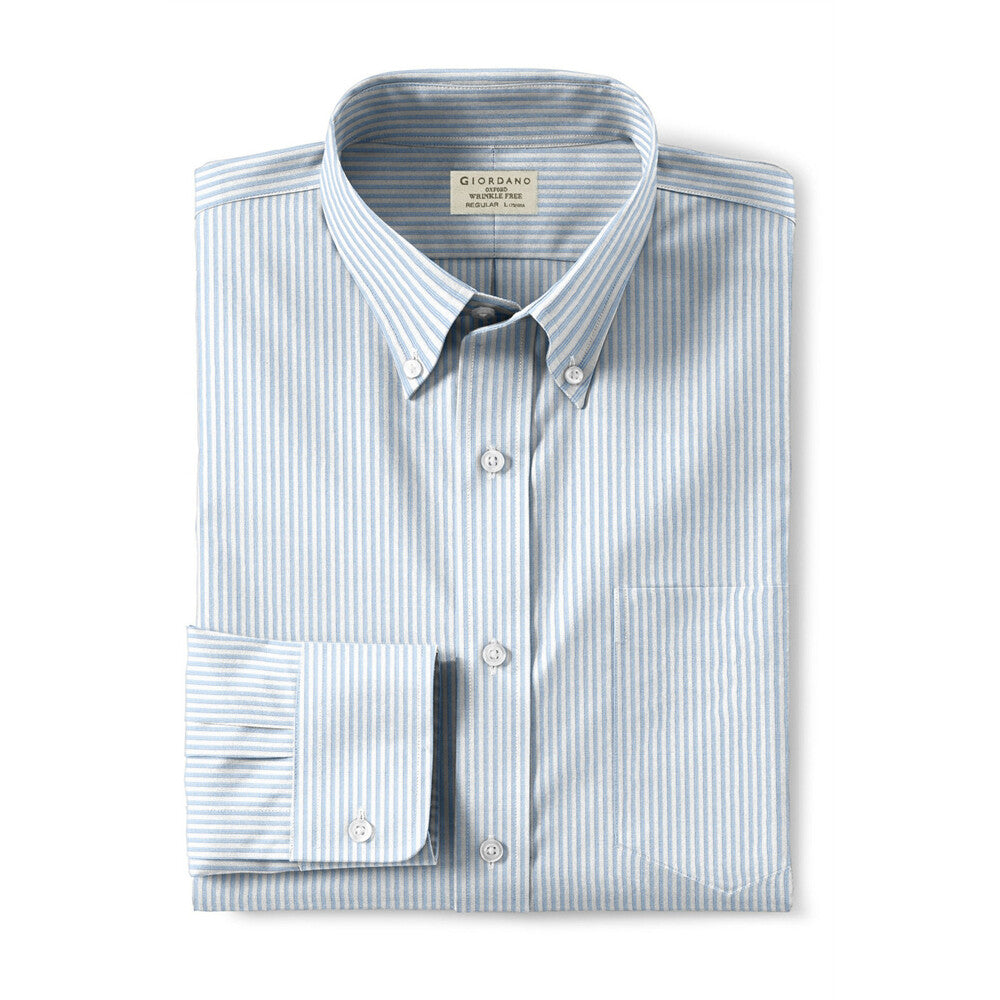 Men's Oxford Pattern Wrinkle Free Shirt