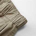 Men’s Relaxed Twill Mid-Rise Shorts with Elastic Waist