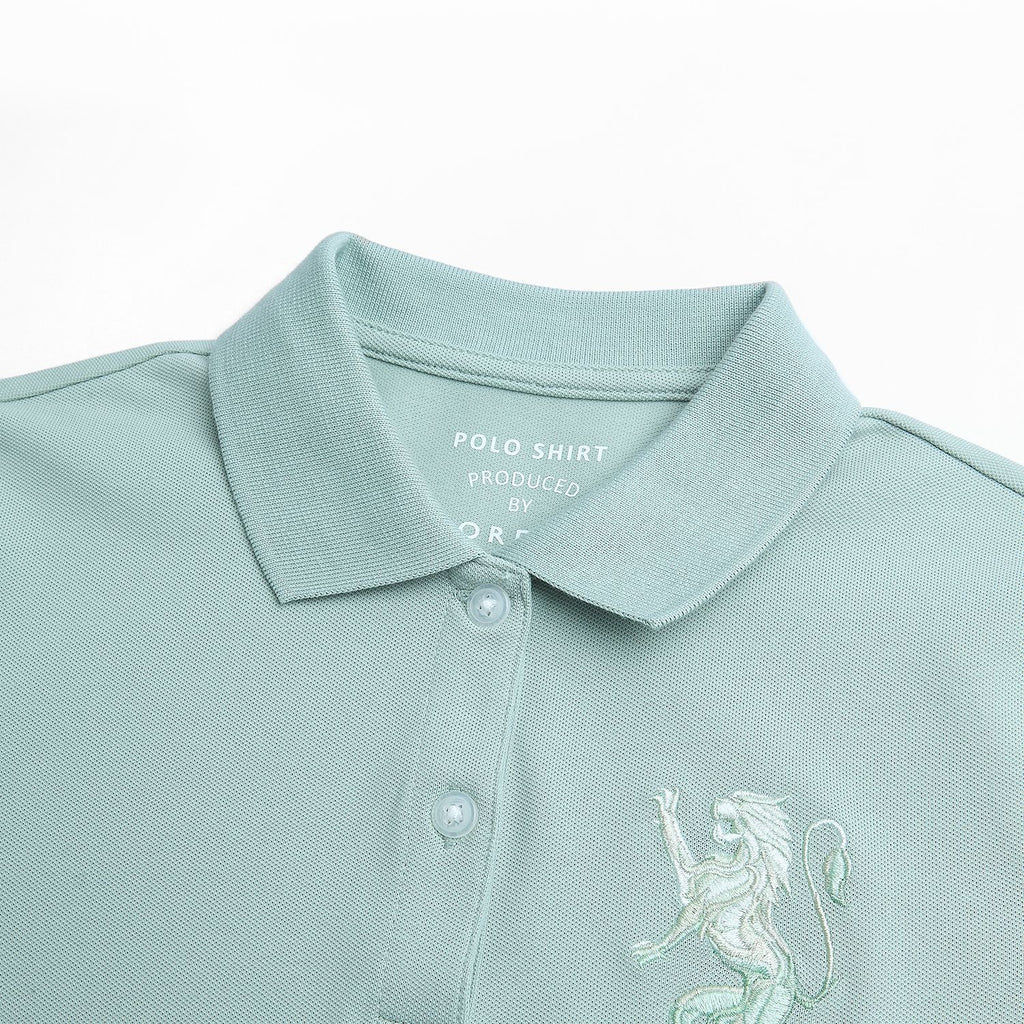 Women’s Slim Fit Embroidered 3D Lion Polo