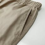 Men’s Relaxed Twill Mid-Rise Shorts with Elastic Waist