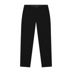 Giordano Women's Cotton Elastane Twill Mid Rise Elastic Waist Pants-Black
