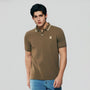 Men Slim Cotton Lycra Embroidered Polo