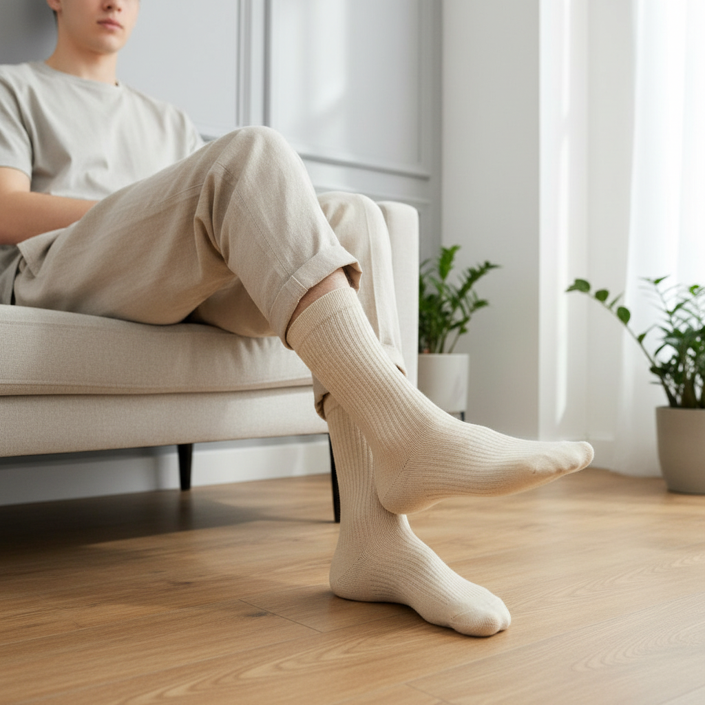 2-Pack Cotton-Blend Longer Rib Socks | Essentials Collection