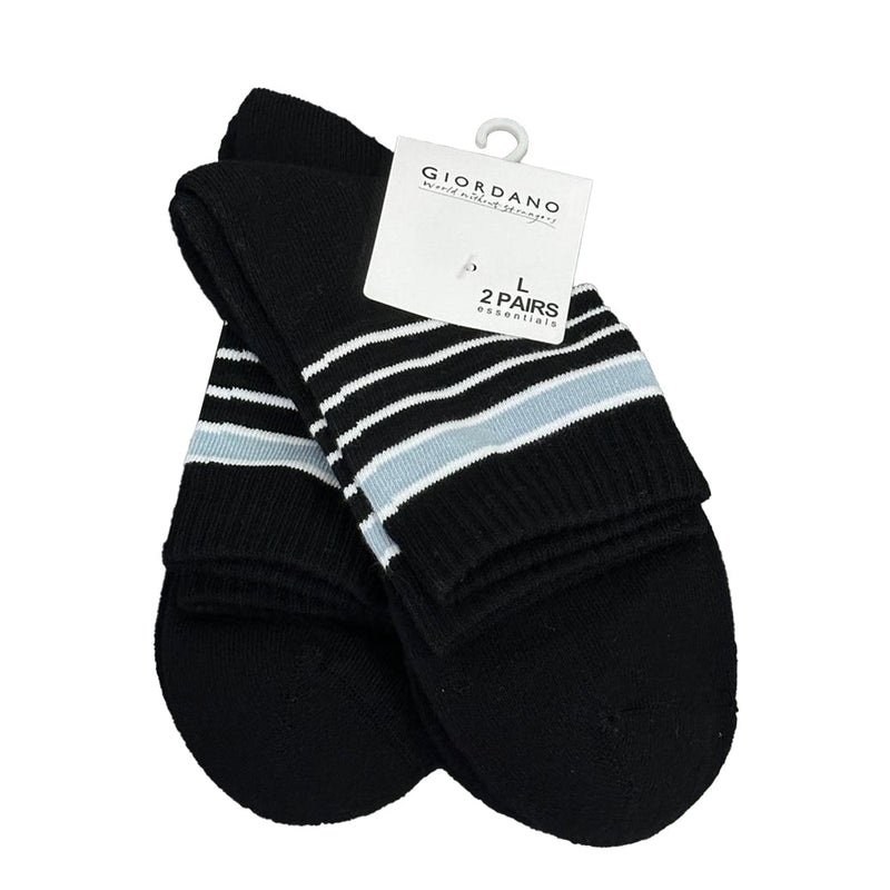 2 - Pack Cotton - Blend Mid - Length Socks – Essentials Collection Free Size - Shop Giordano