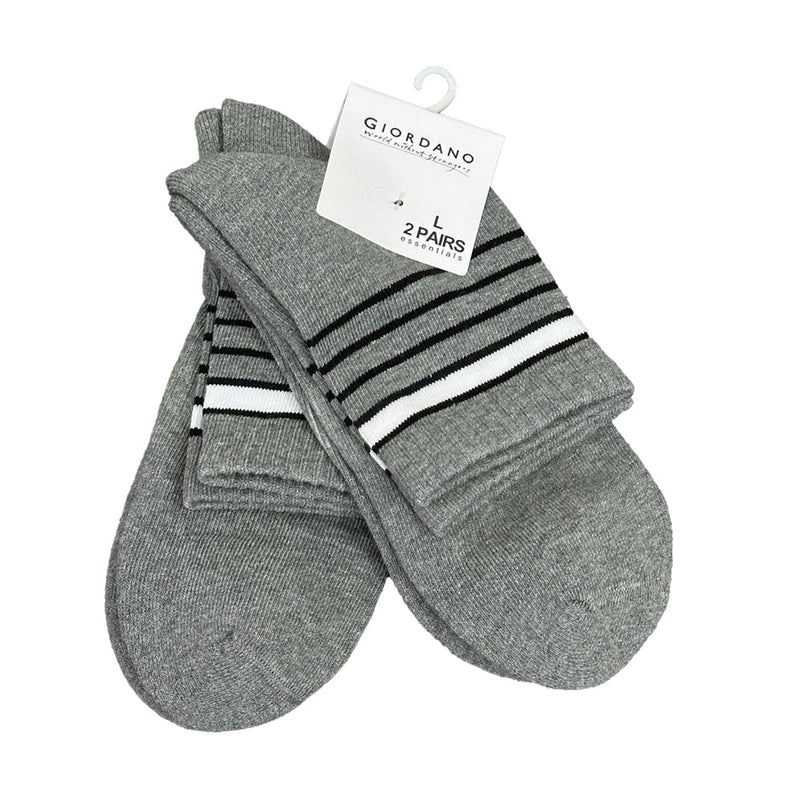 2 - Pack Cotton - Blend Mid - Length Socks – Essentials Collection Free Size - Shop Giordano