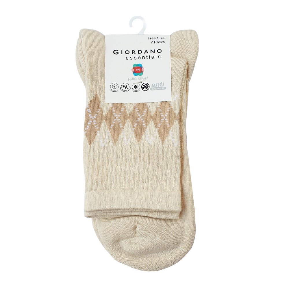 2 - Pack Cotton - Blend Mid - Length Socks – Essentials Collection L - Shop Giordano