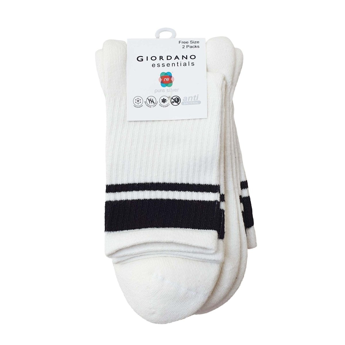 2 - Pack Cotton - Blend Mid - Length Socks – Essentials Collection L - Shop Giordano