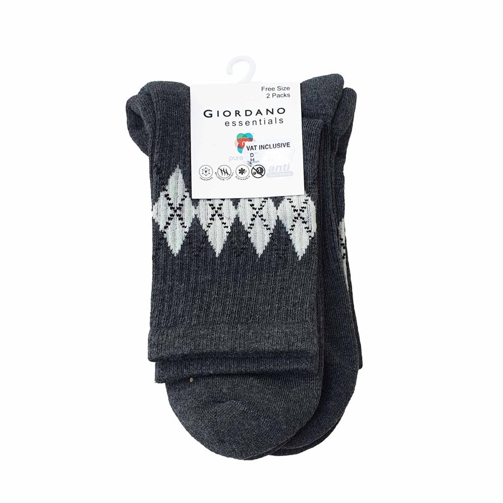 2 - Pack Cotton - Blend Mid - Length Socks – Essentials Collection L - Shop Giordano