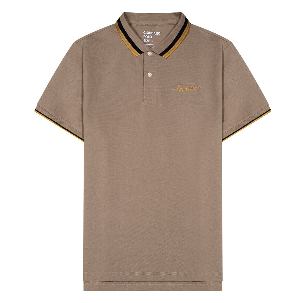 Men's Slim Fit Cotton Polo Shirt With Sailboat Embroidery