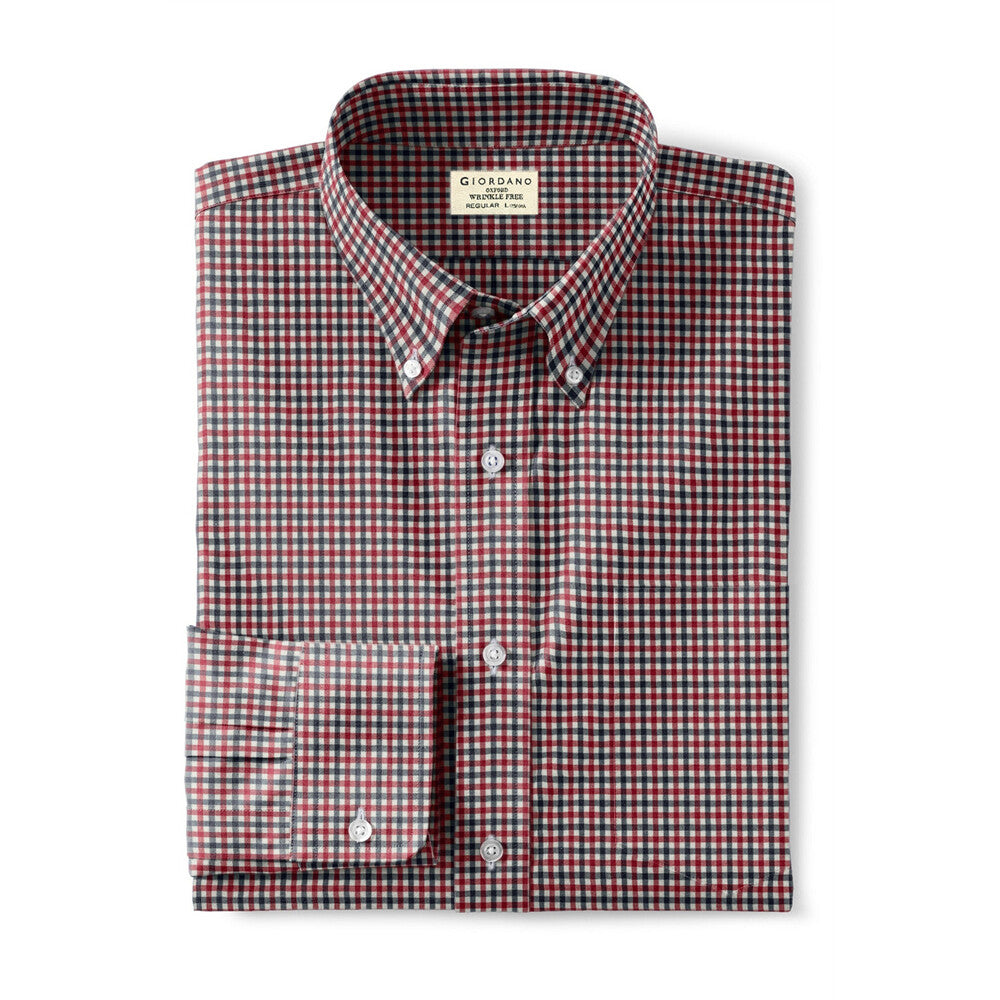 Men's Oxford Pattern Wrinkle Free Shirt