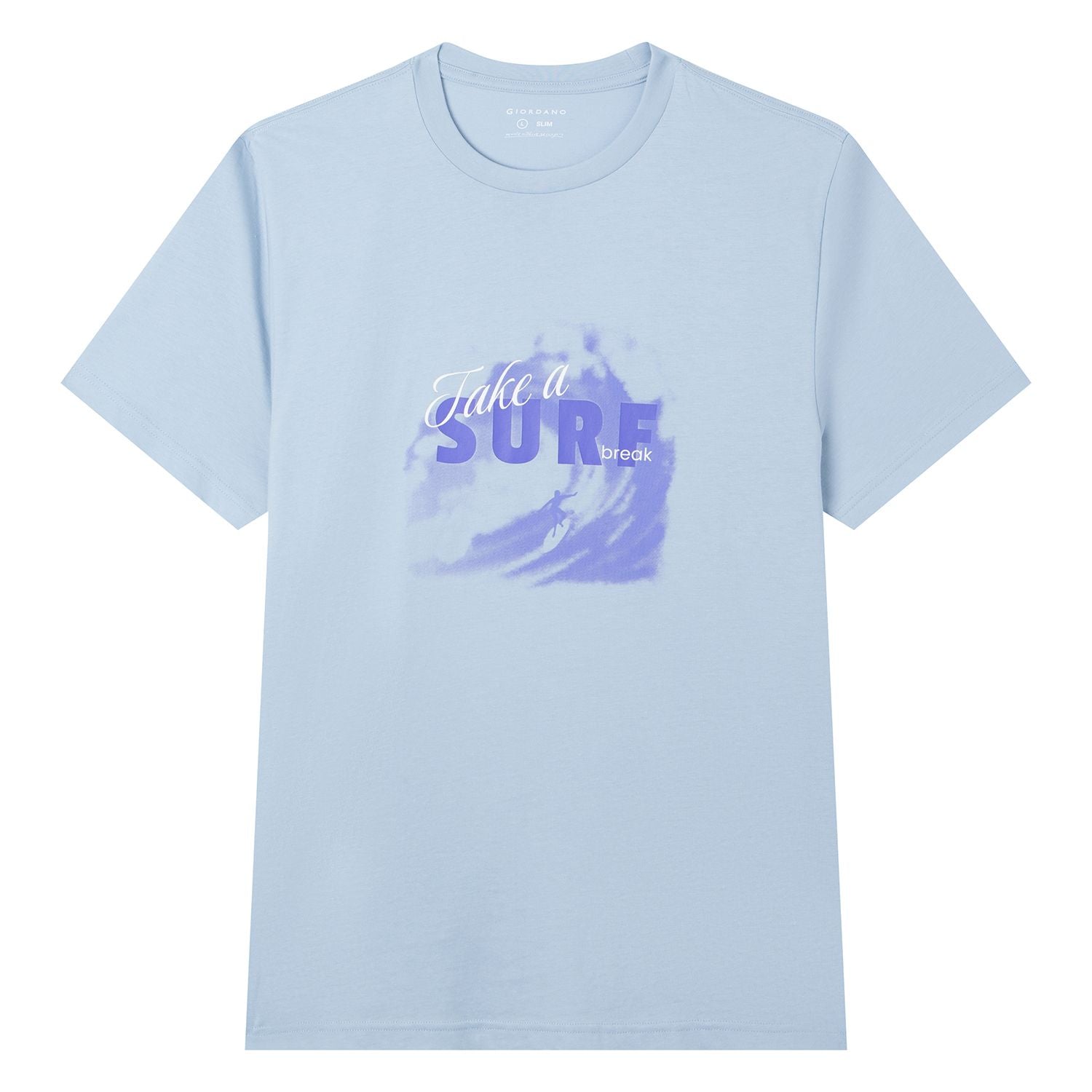 Men’s Slim Cotton Crew Neck Message Print Tee