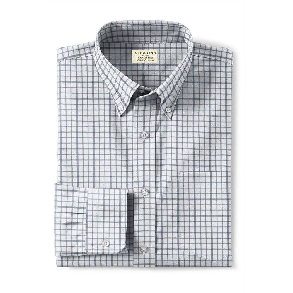 Men's Oxford Pattern Wrinkle Free Shirt