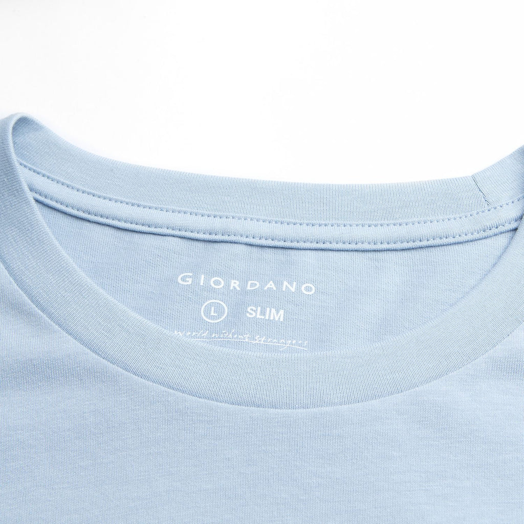 Men’s Slim Cotton Crew Neck Message Print Tee