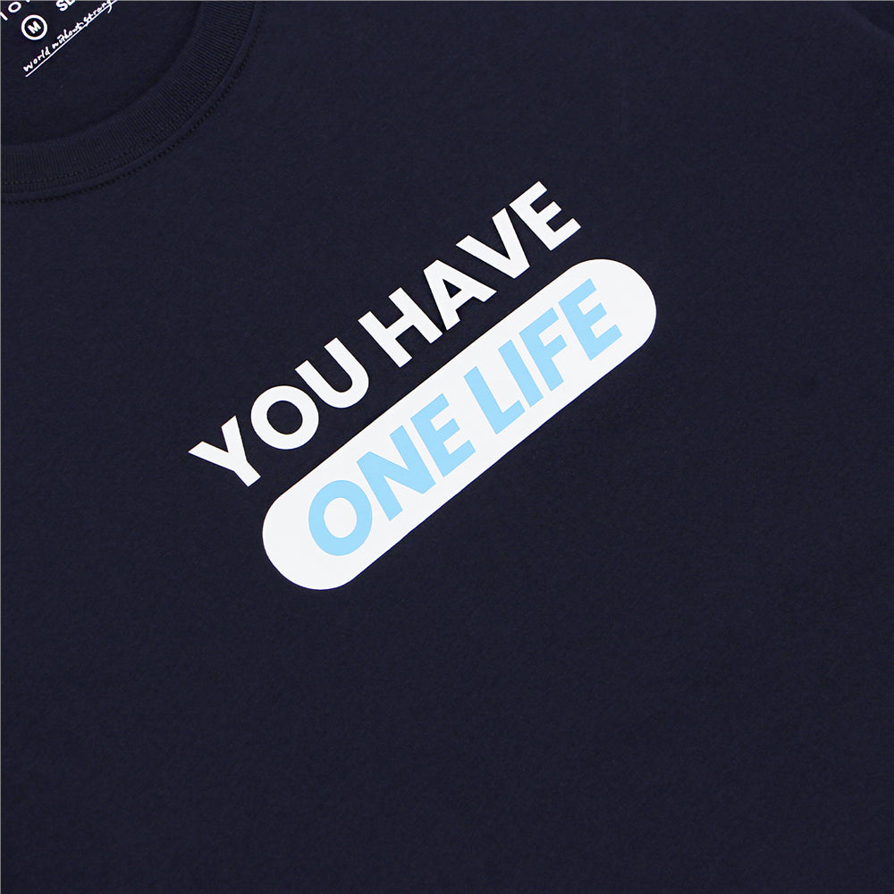 Men's Cotton Jersey Crew Neck Slim Fit Message Print Tee