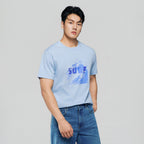 Men’s Slim Cotton Crew Neck Message Print Tee