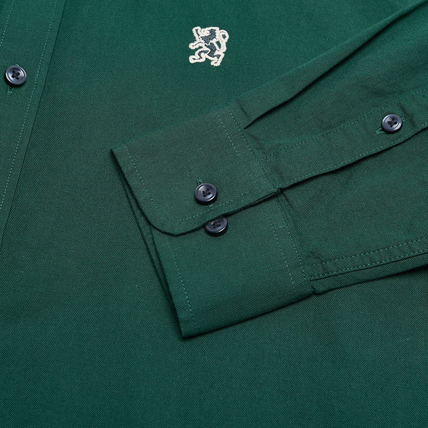 Men’s Cotton Slim Oxford Shirt with Embroidery