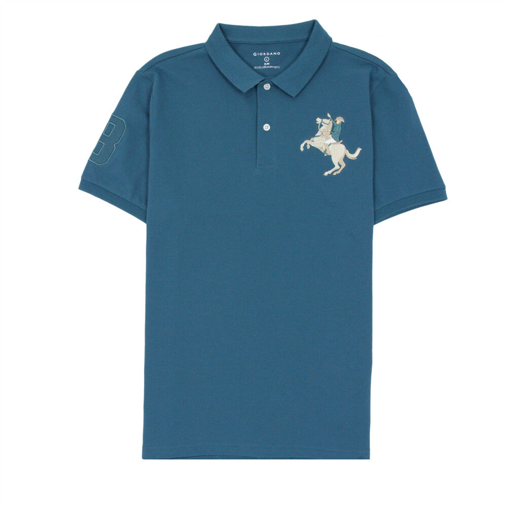 Giordano Men's Napoleon Polo-Blue
