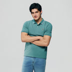 Men's Pique Embroidered Slim Polo
