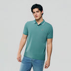 Men's Pique Embroidered Slim Polo