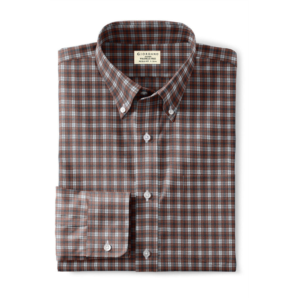 Men's Oxford Pattern Wrinkle Free Shirt