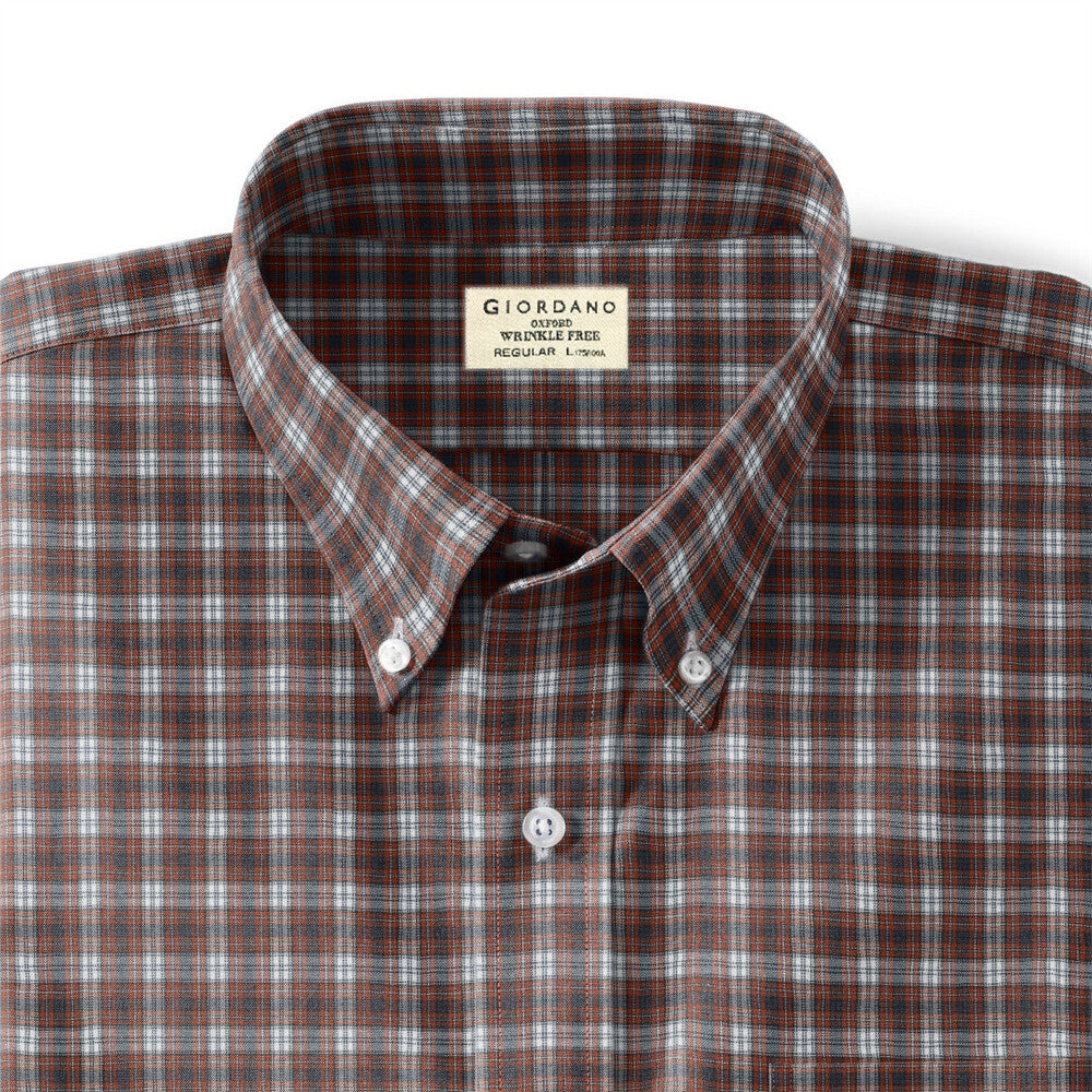 Men's Oxford Pattern Wrinkle Free Shirt
