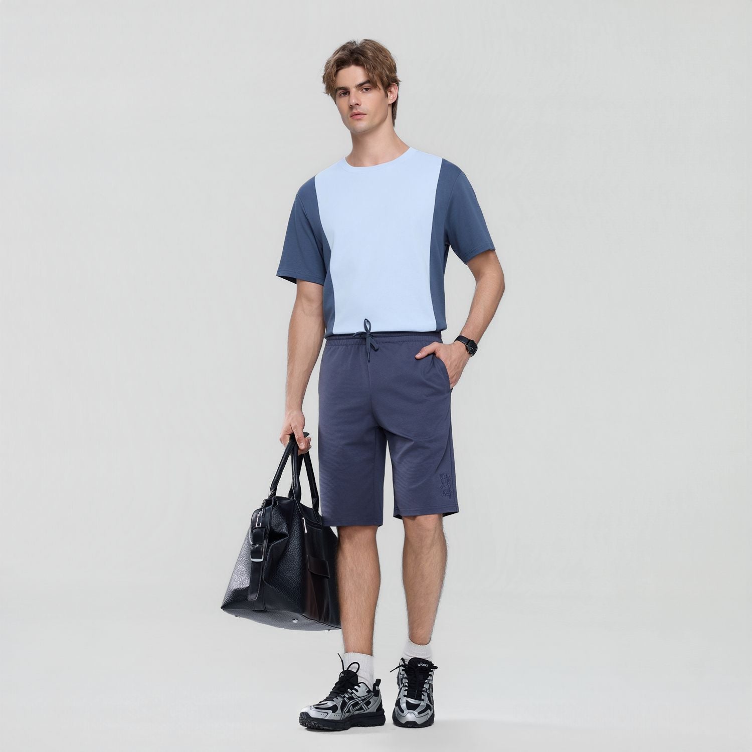 Men Regular Interlock Embroidery Shorts