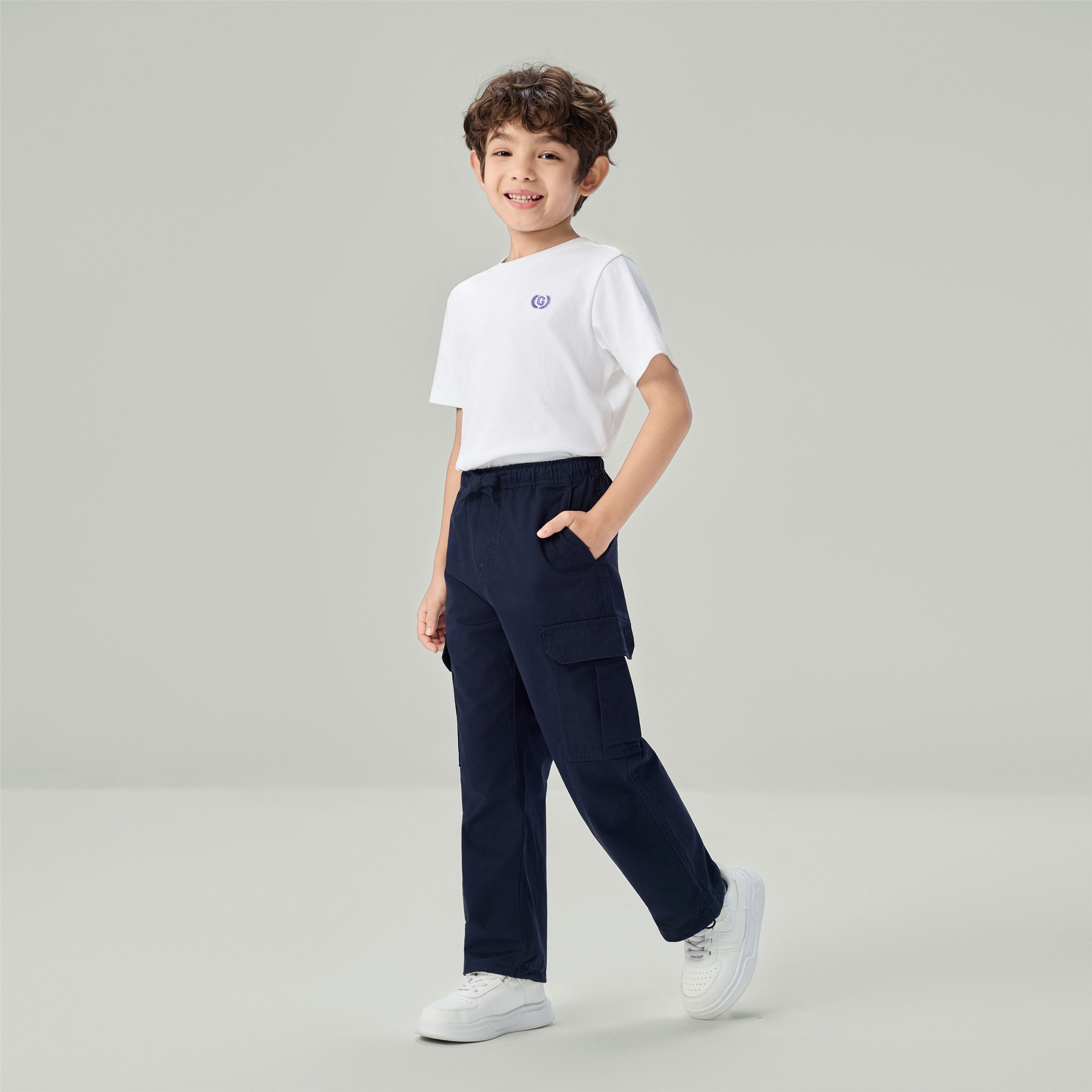 Kids' Relaxed Straight Twill Cargo Pants