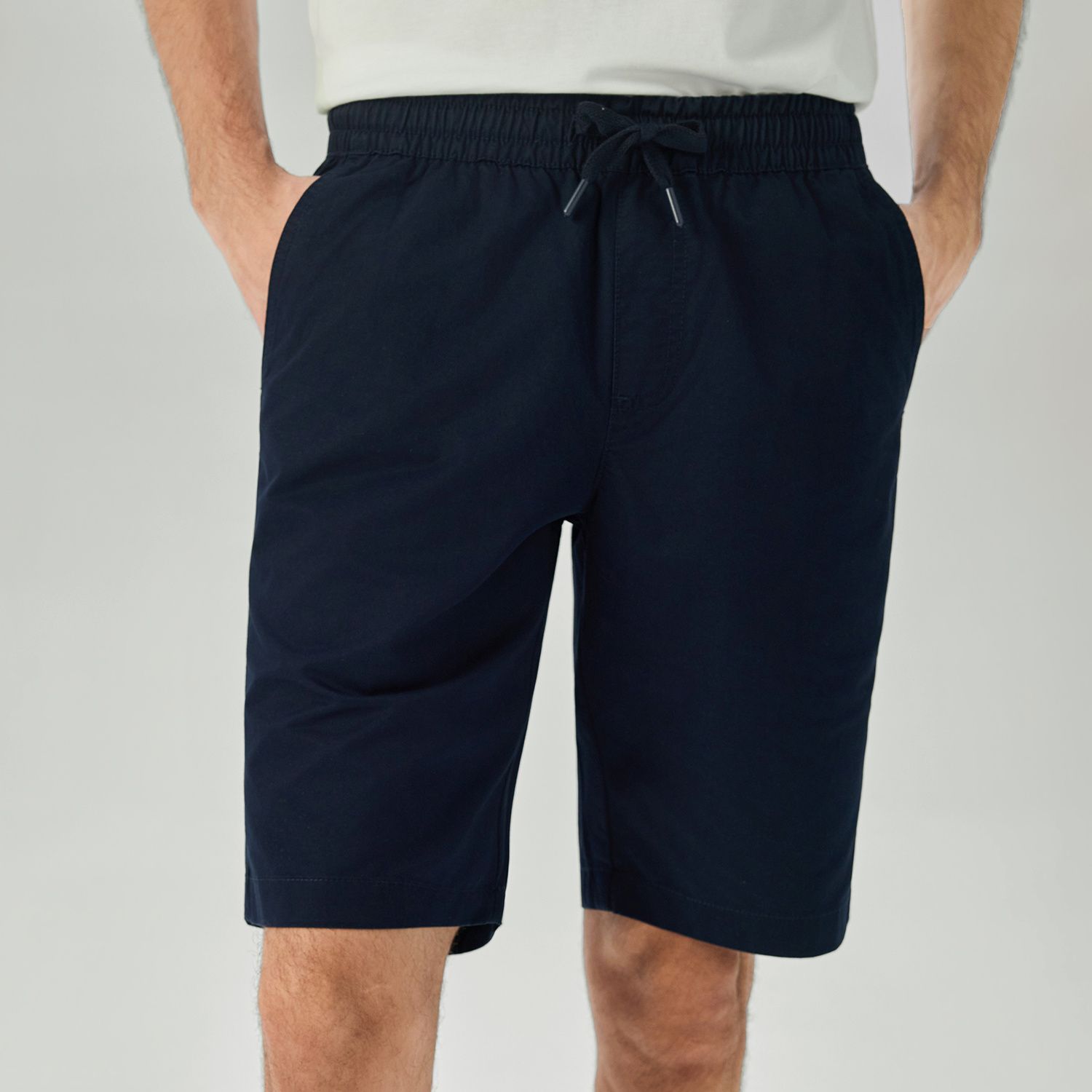 Men's Slim Peach Twill Elastic Shorts