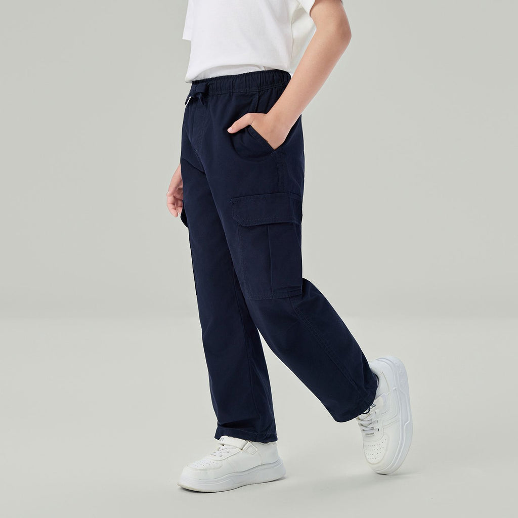 Kids' Relaxed Straight Twill Cargo Pants