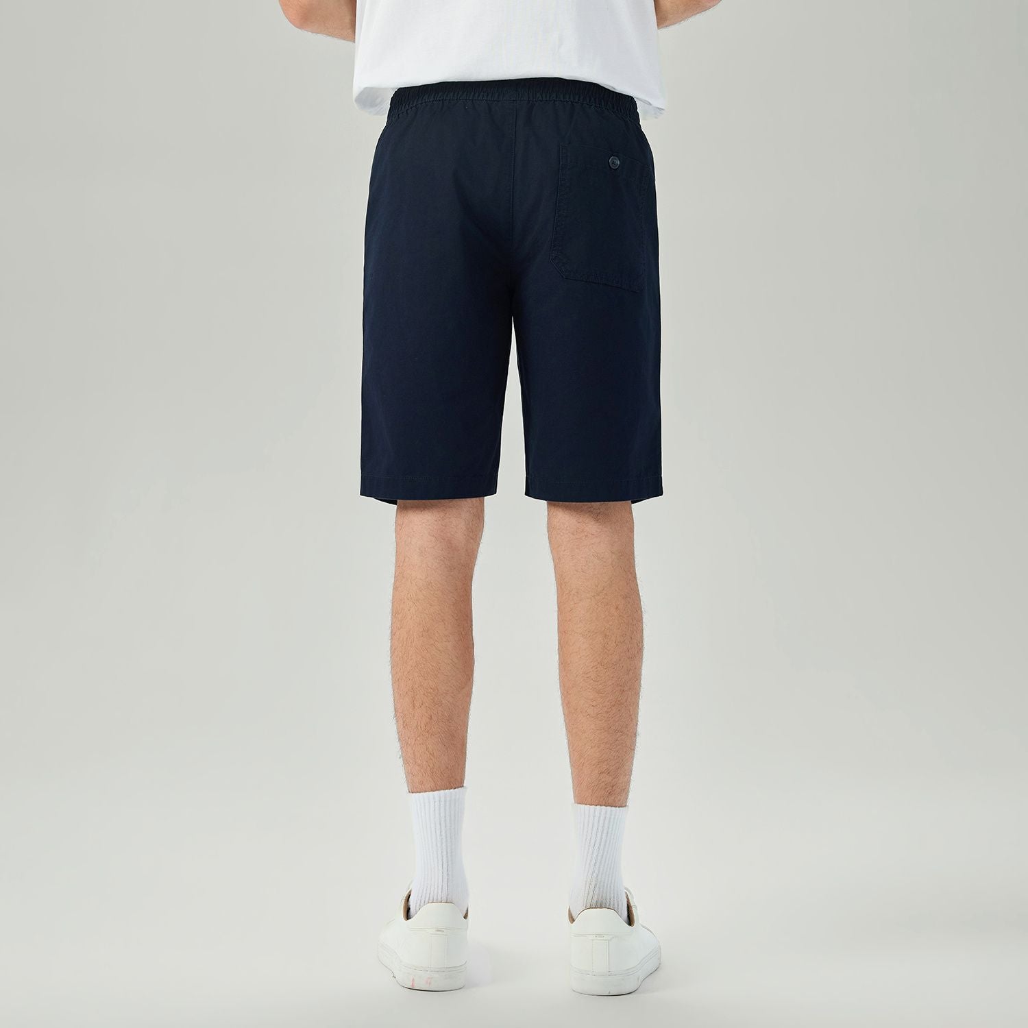 Men's Slim Peach Twill Elastic Shorts