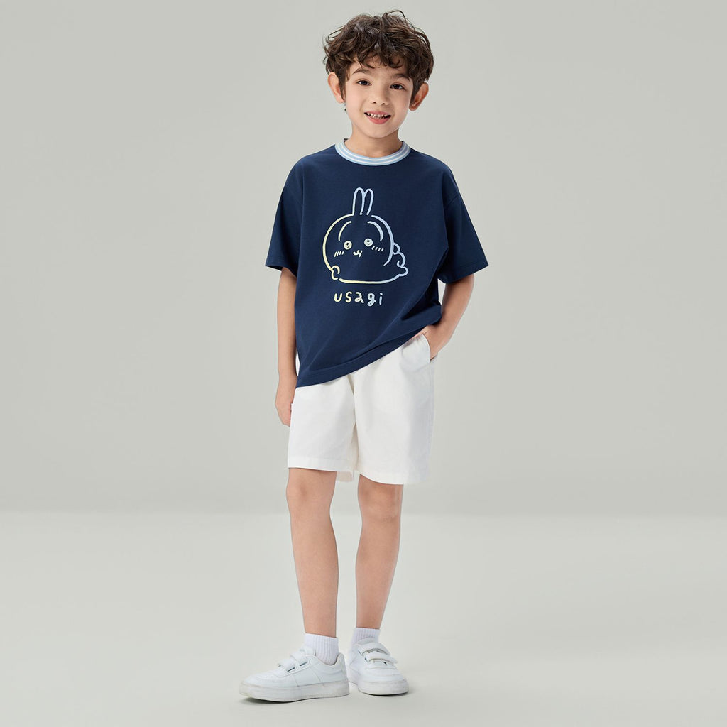 Kids' Chiikawa Navy Character Relaxed Graphic Tee
