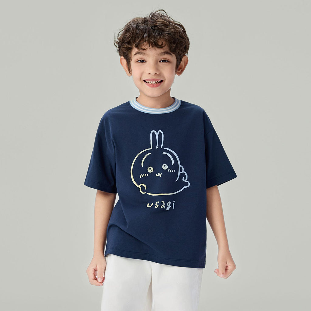 Kids' Chiikawa Navy Character Relaxed Graphic Tee