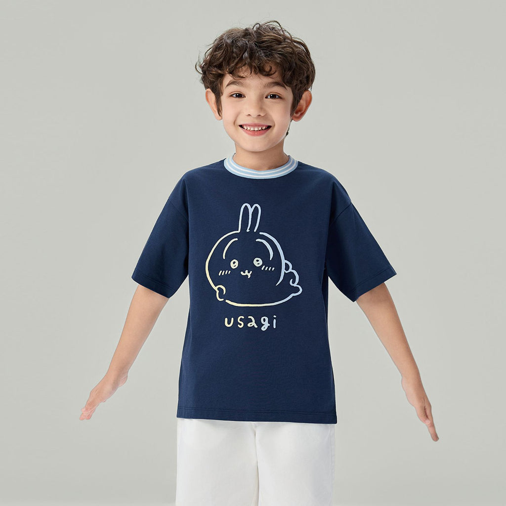 Kids' Chiikawa Navy Character Relaxed Graphic Tee