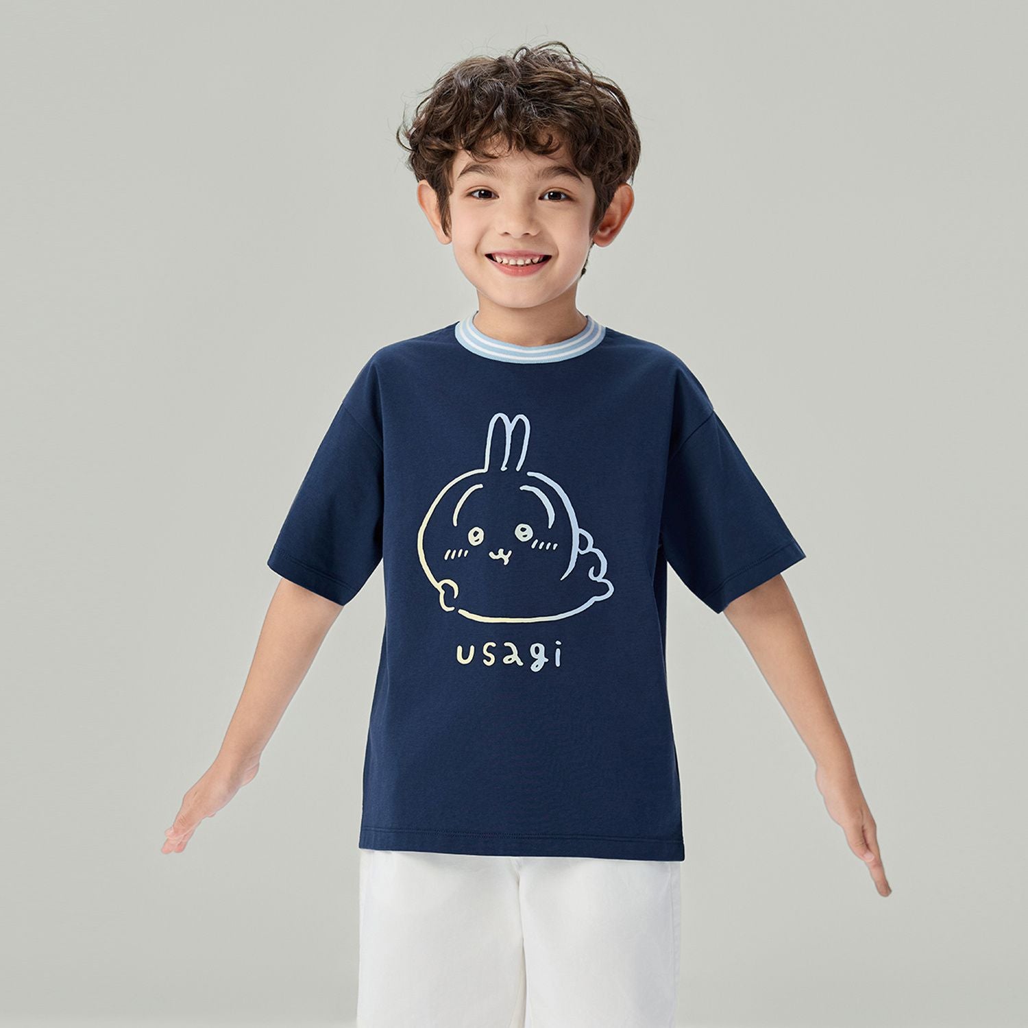 Kids' Chiikawa Navy Character Relaxed Graphic Tee