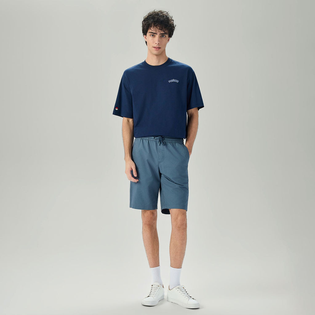 Men's Slim Peach Twill Elastic Shorts