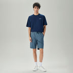 Men's Slim Peach Twill Elastic Shorts