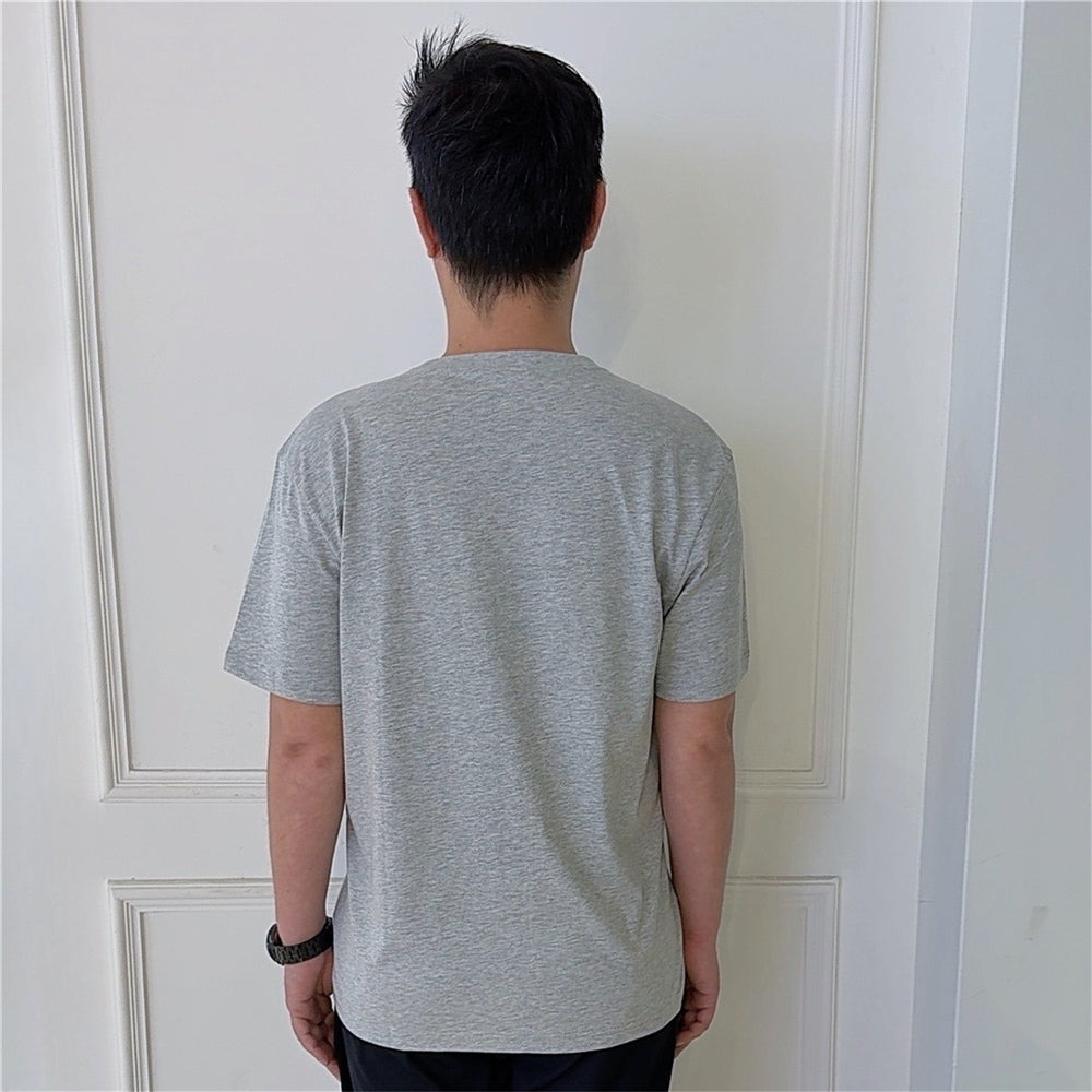 Men's Slim Fit Print Tee - Cotton Jersey, Crew Neck, Short Sleeve