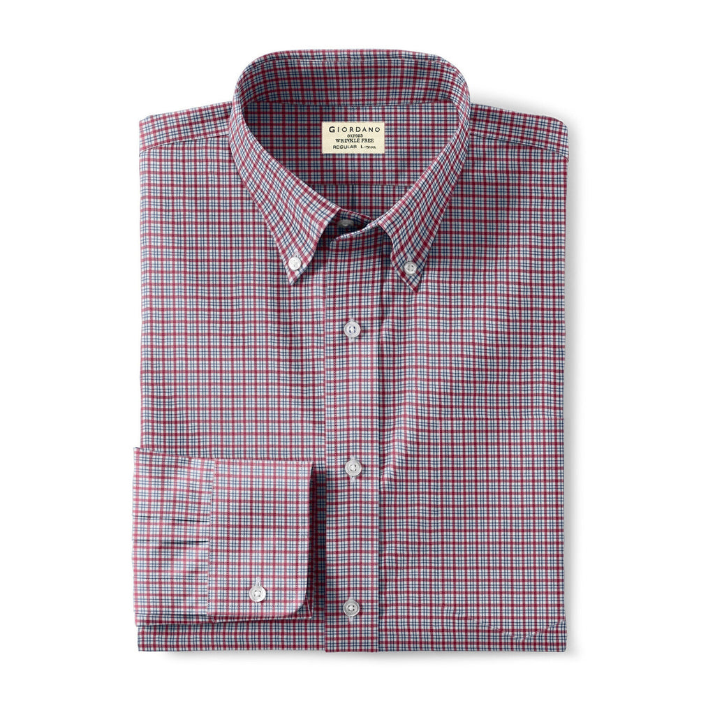 Men's Oxford Pattern Wrinkle Free Shirt