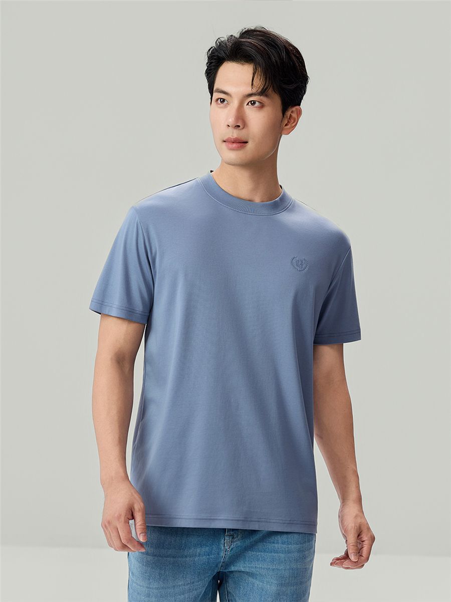 Men's Slim Fit Liquid Touch Cotton Crew Neck Tee