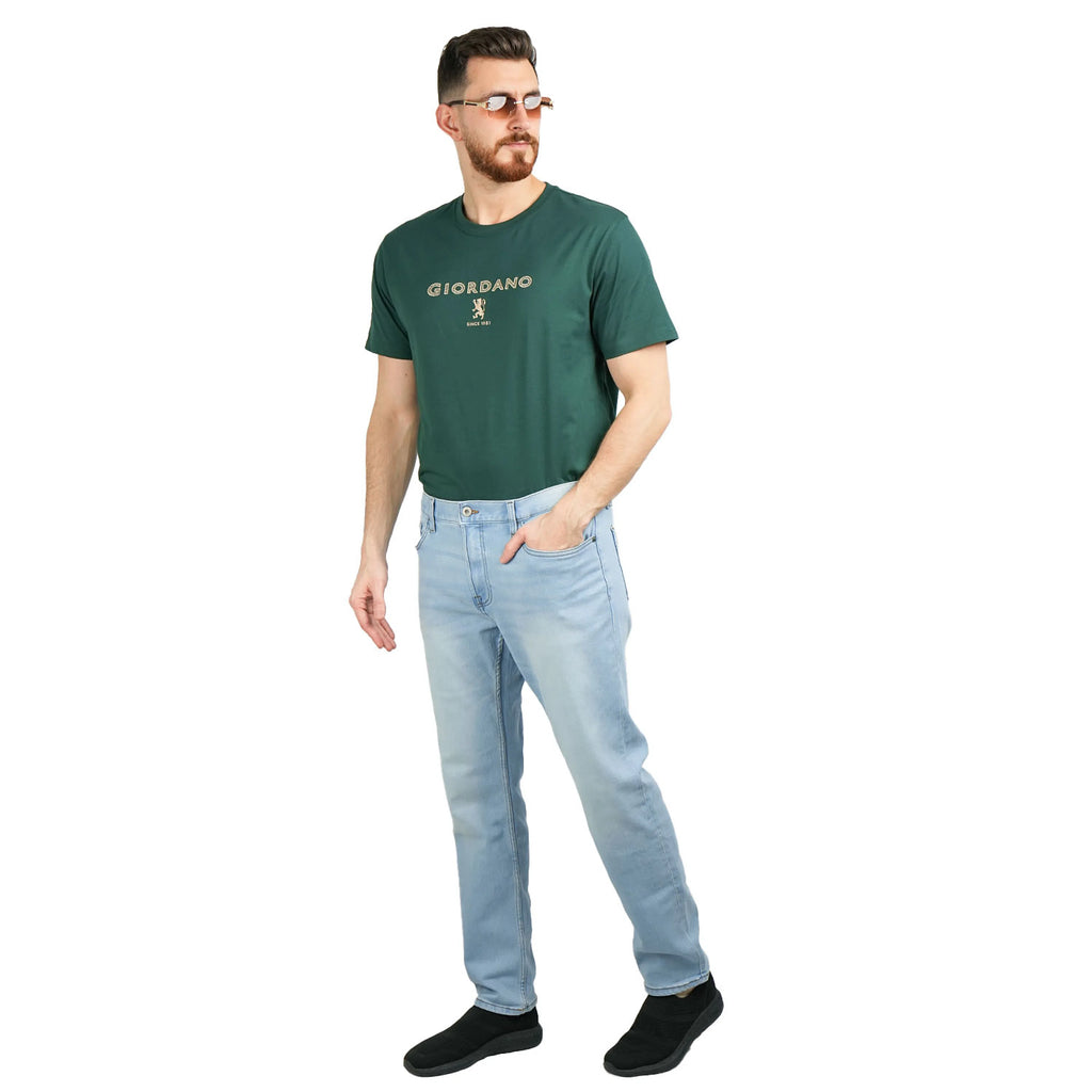 TEST Men's Skinny Fit Tapered Jeans